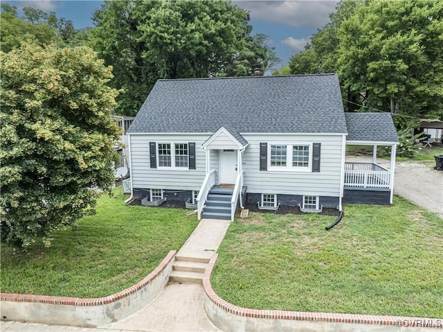 21405 Chesterfield Ave, Chesterfield, VA 23803 - view of front of property with a front yard and roof with shingles
