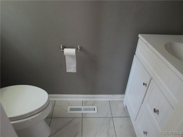 10212 Sauna Dr, North Chesterfield, VA 23236 - bathroom with vanity and marble finish flooring