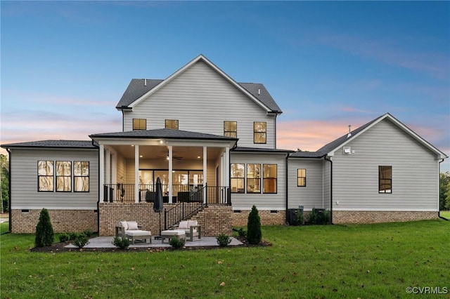 TBD Springfield Rd, Goochland, VA 23063 - back of house featuring crawl space, ceiling fan, and a lawn