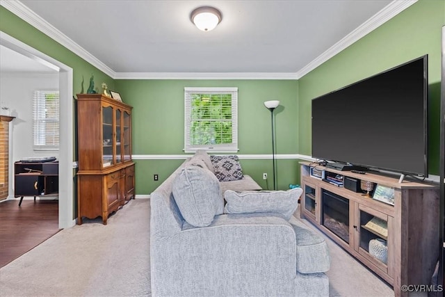 5205 Jerral Dr, Prince George, VA 23875 - living room with ornamental molding and carpet floors
