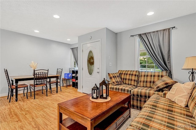 9118 Epps Rd, Mechanicsville, VA 23111 - living room featuring light wood-style floors and recessed lighting