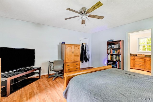 9118 Epps Rd, Mechanicsville, VA 23111 - bedroom with light wood-type flooring and ceiling fan