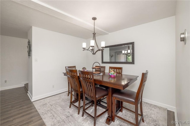 1501 Largo Rd Unit 302, Henrico, VA 23238 - dining area with a chandelier and wood finished floors