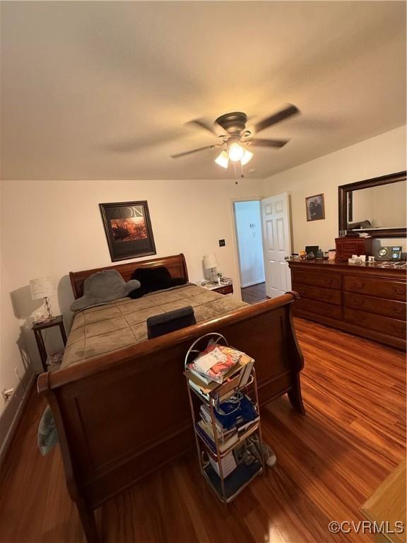 21338 Deodora Ct, Petersburg, VA 23803 - bedroom with dark wood finished floors and ceiling fan