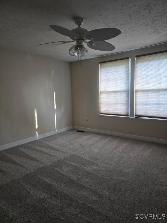 10818 Sebring Dr, Henrico, VA 23233 - carpeted spare room featuring ceiling fan and a textured ceiling