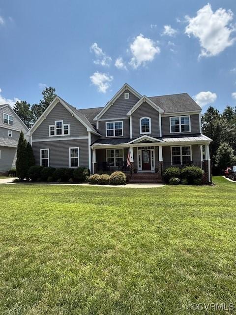 17037 Windon Ct, Moseley, VA 23120 - craftsman-style house with a porch and a front yard