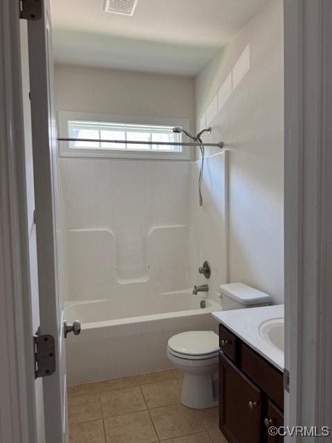 17037 Windon Ct, Moseley, VA 23120 - bathroom featuring shower / bath combination, vanity, and tile patterned flooring