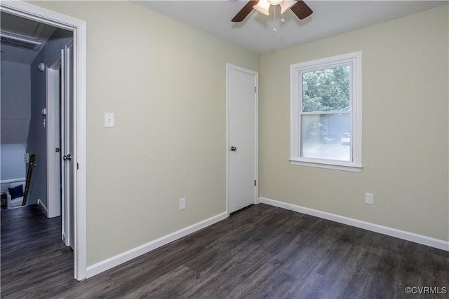 9300 Greatbridge Rd, Chesterfield, VA 23237 - empty room with dark wood-style floors and ceiling fan