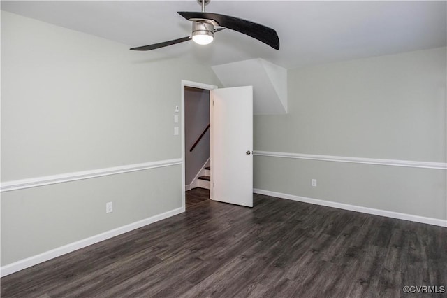 9300 Greatbridge Rd, Chesterfield, VA 23237 - empty room with a ceiling fan and dark wood-style floors