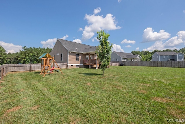 8622 Rock Cedar Rd, New Kent, VA 23124 - fenced backyard with a playground