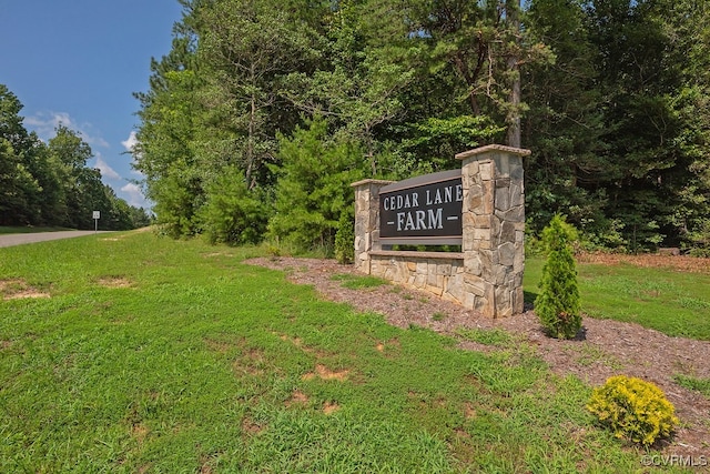 8622 Rock Cedar Rd, New Kent, VA 23124 - community sign featuring a lawn