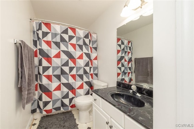 4837 Glenmorgan Ct, Chester, VA 23831 - bathroom with vanity, curtained shower, and tile patterned flooring
