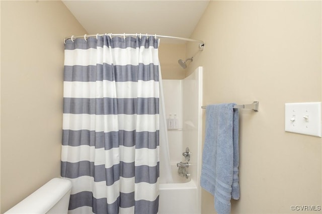 4837 Glenmorgan Ct, Chester, VA 23831 - bathroom featuring toilet and shower / tub combo