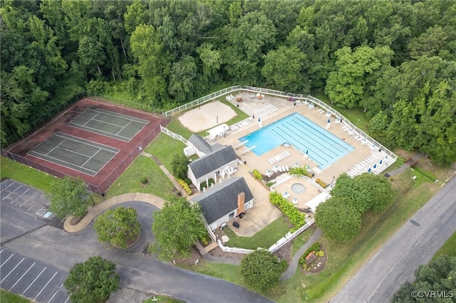 4837 Glenmorgan Ct, Chester, VA 23831 - drone / aerial view of a pool area