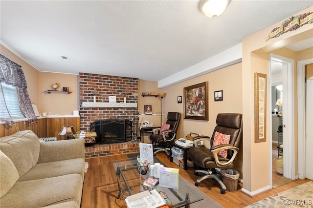 5564 Heatherhill Dr, North Chesterfield, VA 23234 - living room featuring wood finished floors and a fireplace