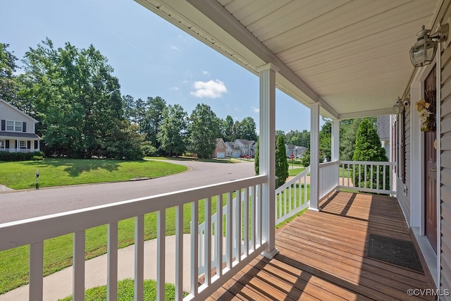 5636 Charter Oak Dr, Chesterfield, VA 23832 - porch with a lawn and a residential view
