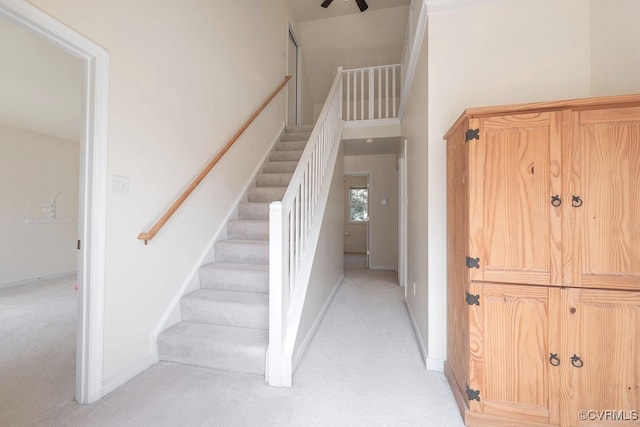 5636 Charter Oak Dr, Chesterfield, VA 23832 - stairs featuring carpet flooring and a high ceiling
