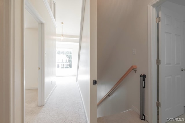 5636 Charter Oak Dr, Chesterfield, VA 23832 - hall with an upstairs landing and carpet flooring