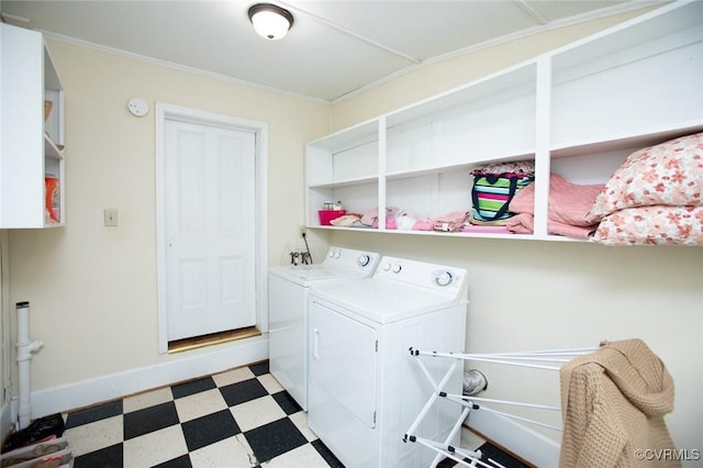 410 E 2nd St, Farmville, VA 23901 - washroom featuring light flooring and washer and dryer