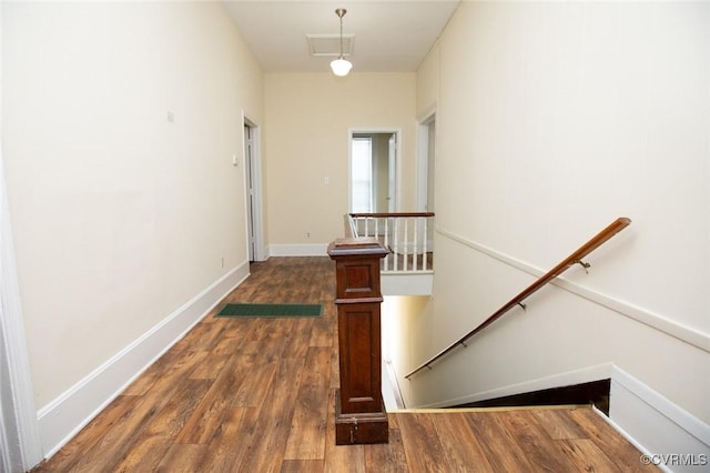 410 E 2nd St, Farmville, VA 23901 - stairs featuring wood finished floors and baseboards