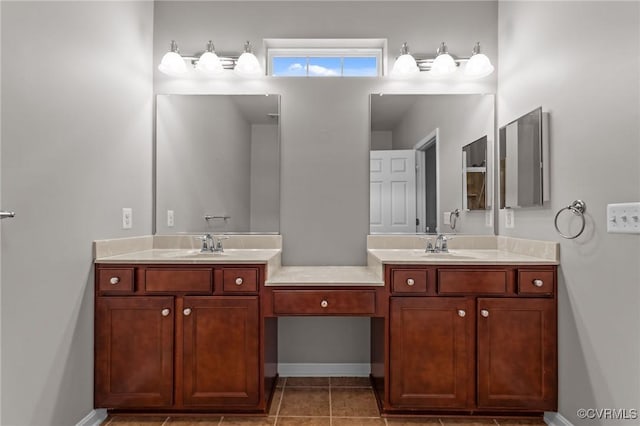 8334 E Lord Botetourt Loop, New Kent, VA 23124 - full bath featuring double vanity and tile patterned flooring