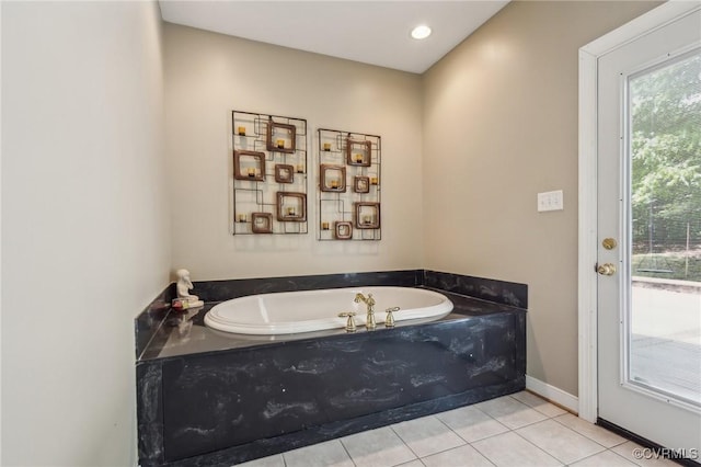 6002 Prospectors Bluff Ln, Mechanicsville, VA 23116 - bathroom featuring tile patterned floors and a garden tub