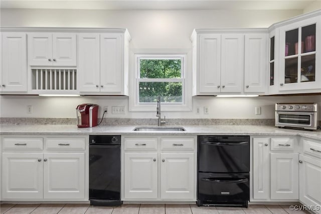 6002 Prospectors Bluff Ln, Mechanicsville, VA 23116 - kitchen featuring white cabinetry, dishwasher, and light tile patterned floors