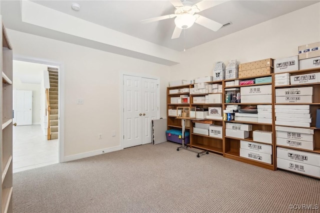 6002 Prospectors Bluff Ln, Mechanicsville, VA 23116 - office featuring carpet flooring and a ceiling fan