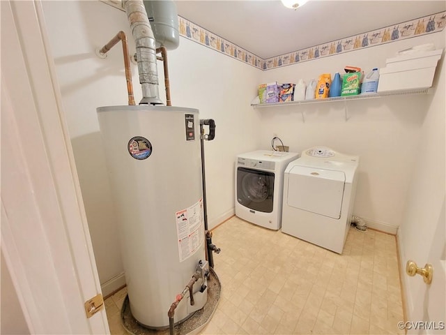 231 White Sand Ct, Colonial Heights, VA 23834 - laundry room with gas water heater and washer and clothes dryer