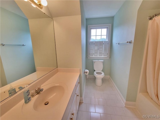 231 White Sand Ct, Colonial Heights, VA 23834 - bathroom with vanity, tile patterned floors, and shower / bath combo