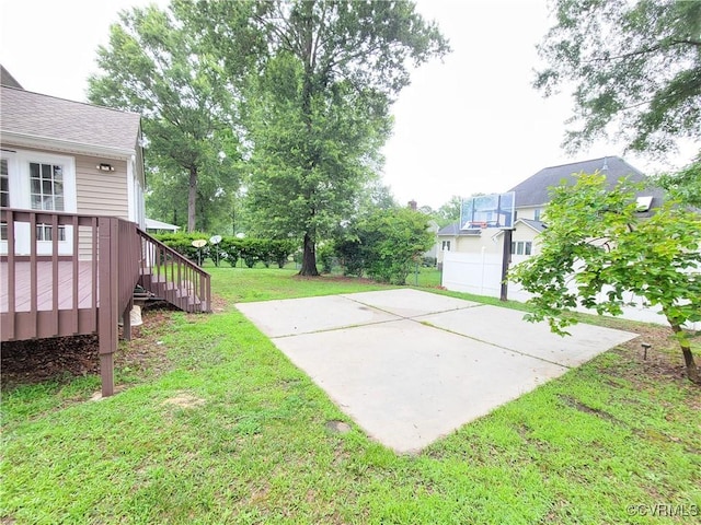 231 White Sand Ct, Colonial Heights, VA 23834 - view of grassy yard featuring a wooden deck