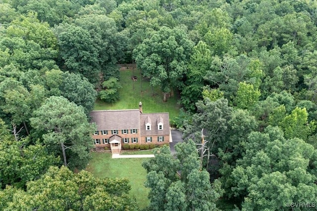 13241 Bailey Bridge Rd, North Chesterfield, VA 23112 - aerial view of property and surrounding area featuring a heavily wooded area