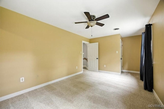 13241 Bailey Bridge Rd, North Chesterfield, VA 23112 - spare room featuring ceiling fan and light colored carpet