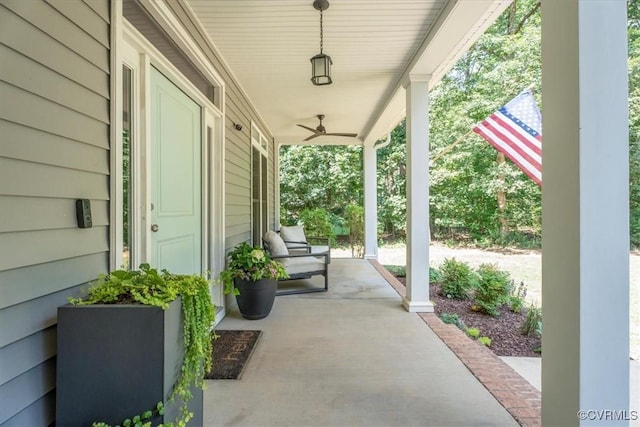 1450 Palmore Rd, Powhatan, VA 23139 - porch featuring ceiling fan