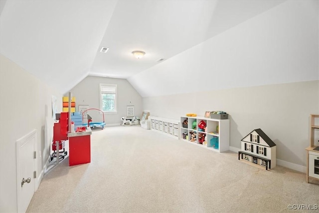 1450 Palmore Rd, Powhatan, VA 23139 - playroom with carpet and lofted ceiling