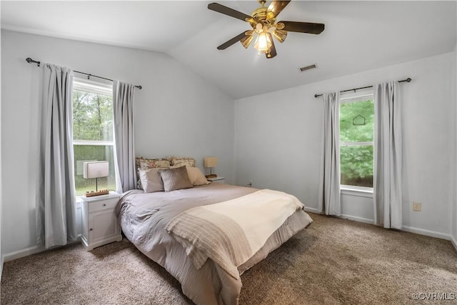 4508 Philips Path, Kents Store, VA 23084 - bedroom with lofted ceiling, light carpet, and ceiling fan