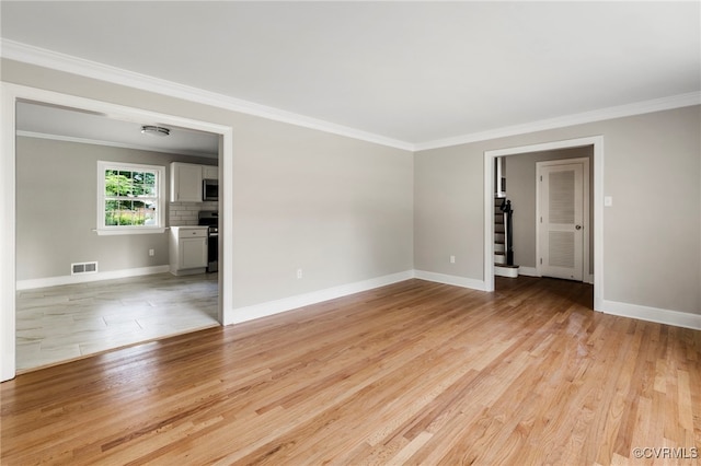 4816 Stornoway Dr, Ampthill, VA 23234 - spare room featuring crown molding and light wood finished floors
