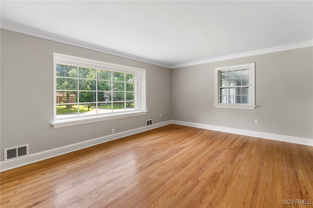 4816 Stornoway Dr, Ampthill, VA 23234 - empty room featuring ornamental molding and light wood finished floors