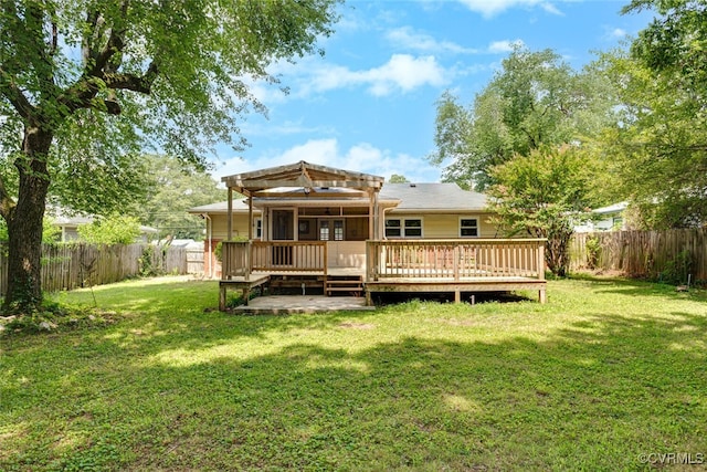2407 Birchwood Rd, Henrico, VA 23294 - back of property with a fenced backyard and a deck