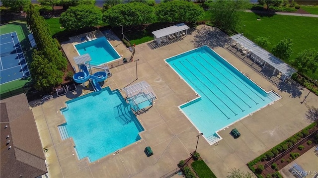 915 Jamerson Ln, Glen Allen, VA 23059 - drone / aerial view of a pool area
