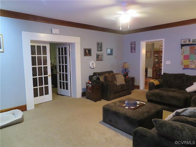 5900 River Rd, South Chesterfield, VA 23803 - living area featuring carpet and ornamental molding