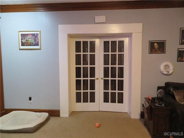 5900 River Rd, South Chesterfield, VA 23803 - doorway to outside with carpet and french doors