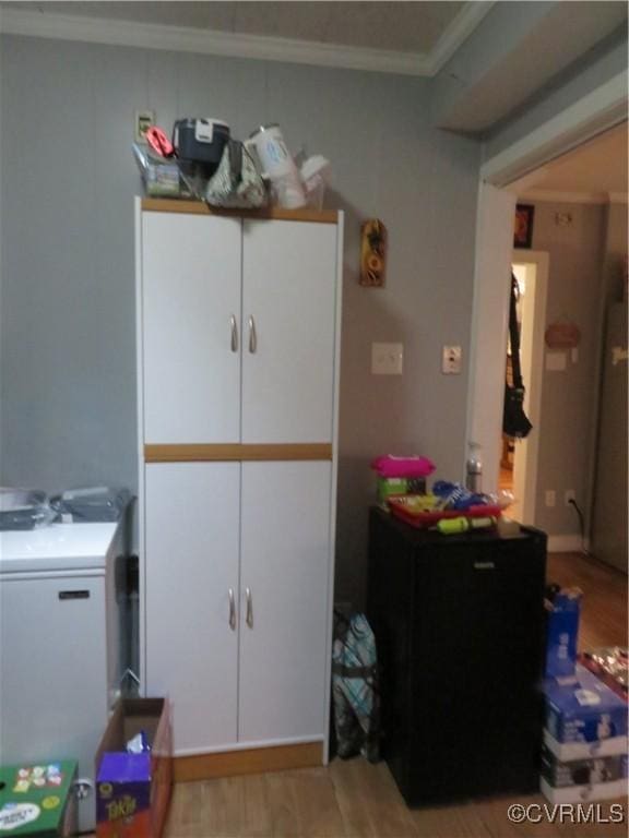 5900 River Rd, South Chesterfield, VA 23803 - bedroom with ornamental molding and light wood-type flooring