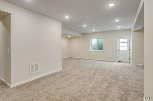 7127 Braxton Ct, Ladysmith, VA 22546 - carpeted spare room with baseboards and recessed lighting