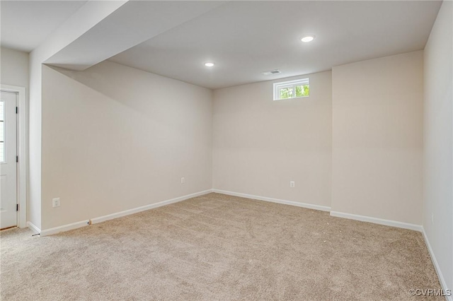 7127 Braxton Ct, Ladysmith, VA 22546 - below grade area with carpet and recessed lighting