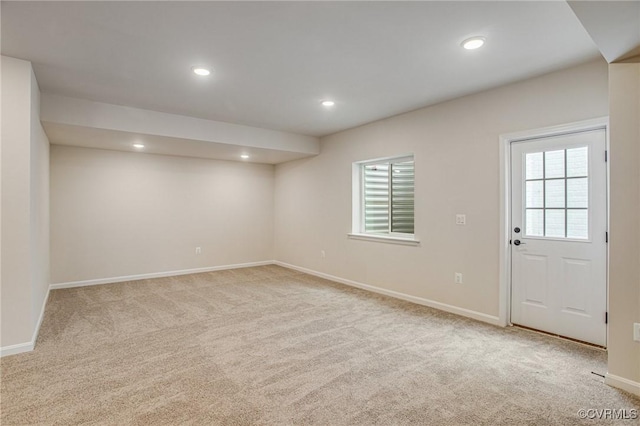 7127 Braxton Ct, Ladysmith, VA 22546 - below grade area with carpet flooring and recessed lighting