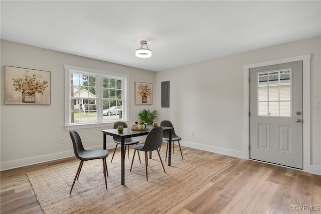 407 S 19th Ave, Hopewell, VA 23860 - dining area with electric panel and light wood-type flooring