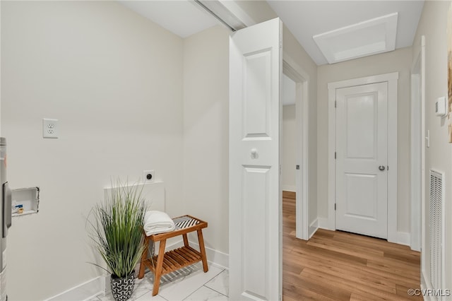 407 S 19th Ave, Hopewell, VA 23860 - hall with a heating unit and light wood-type flooring