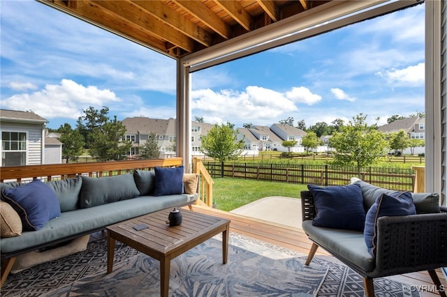 10109 Hollythorne Ln, Mechanicsville, VA 23116 - view of patio / terrace with an outdoor hangout area and a residential view