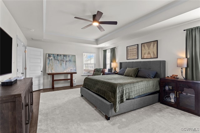 10109 Hollythorne Ln, Mechanicsville, VA 23116 - bedroom featuring a tray ceiling and a ceiling fan
